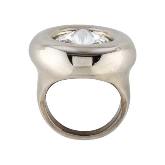 St. John Crystal Cocktail Ring SZ 7.75 - Picture 5 of 6